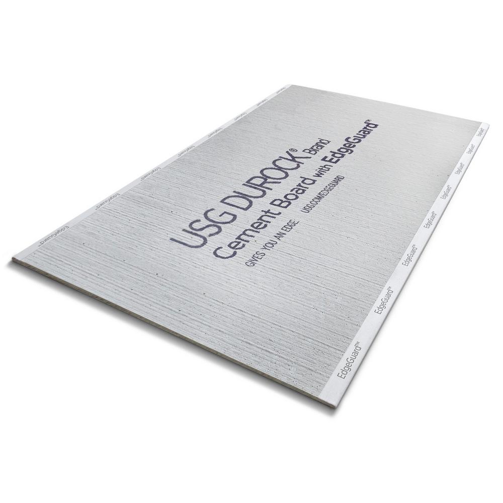 Usg Durock Brand 1 2 In X 4 Ft X 8 Ft Cement Board With Edgeguard The Home Depot