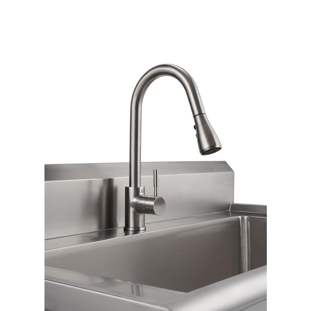 Trinity Stainless Steel Utility Sink With Faucet Furnishings