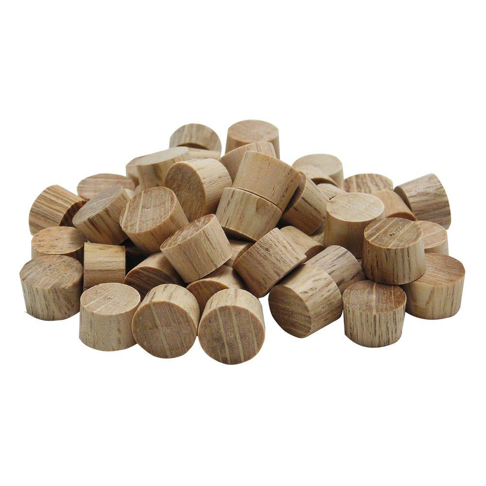 8mm Brown MDF Tapered Wooden Plugs 100pcs