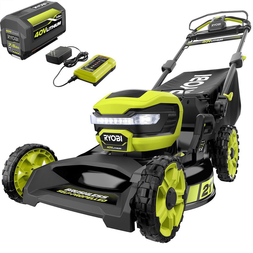 Ryobi 20 In 40 Volt 60 Ah Lithium Ion Battery Brushless Cordless Walk Behind Self Propelled 8914