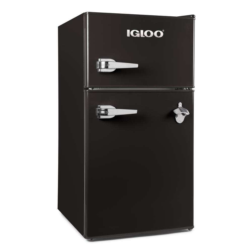 UPC 082677731005 product image for IGLOO 3.2 cu. ft. Double Door Mini Refrigerator Freezer, Black | upcitemdb.com