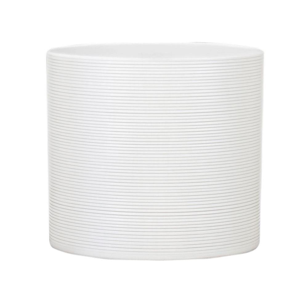 Ceramic Plant Pots Planters The Home Depot Dia Panna White Ceramic Pot