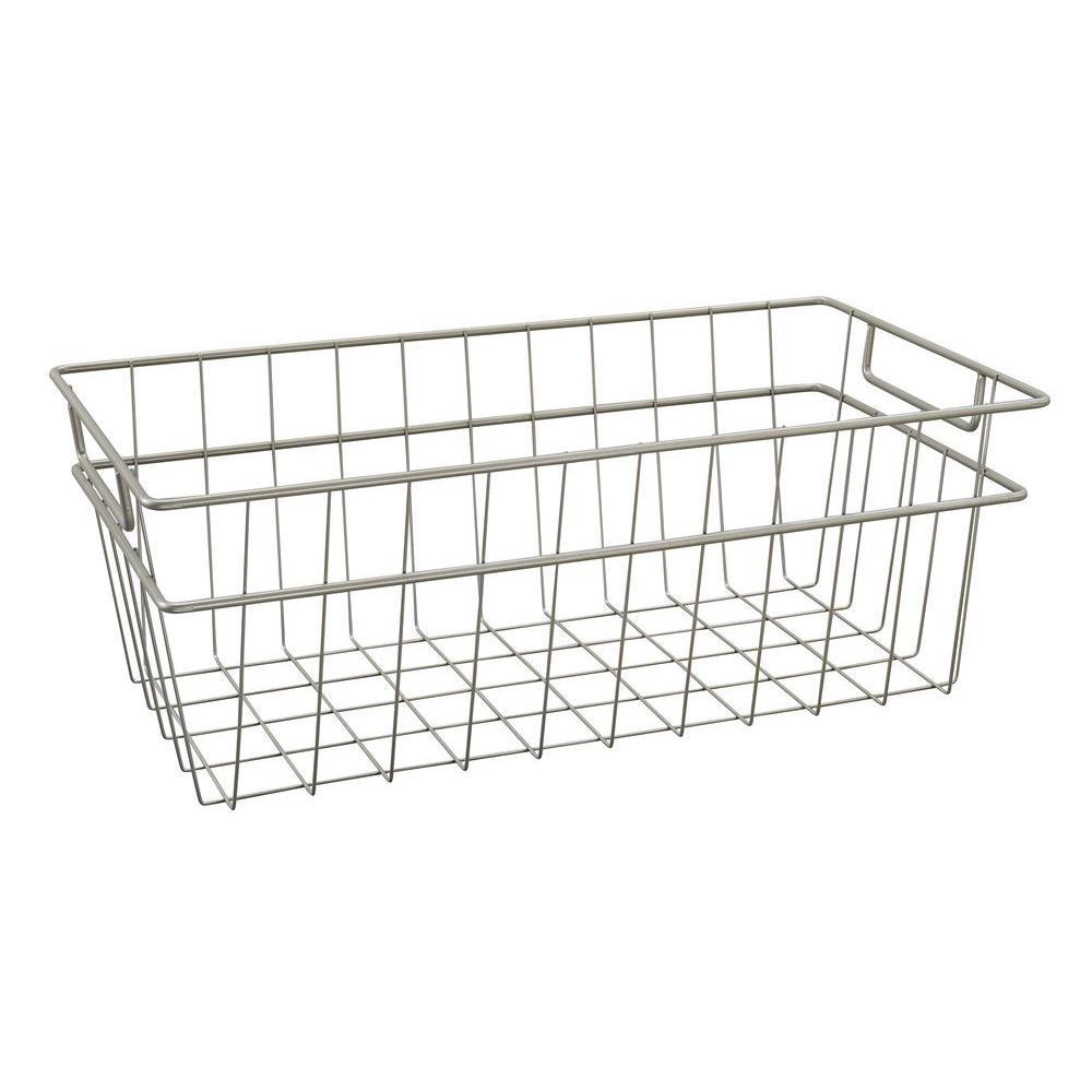 ClosetMaid Large Wire Basket in Nickel-31228 - The Home Depot