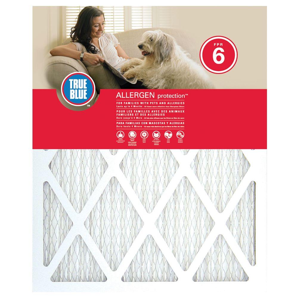 True Blue 318251.4 Allergen 18-Inch by 25-Inch by 1-Inch Air Filter, 4-Pack