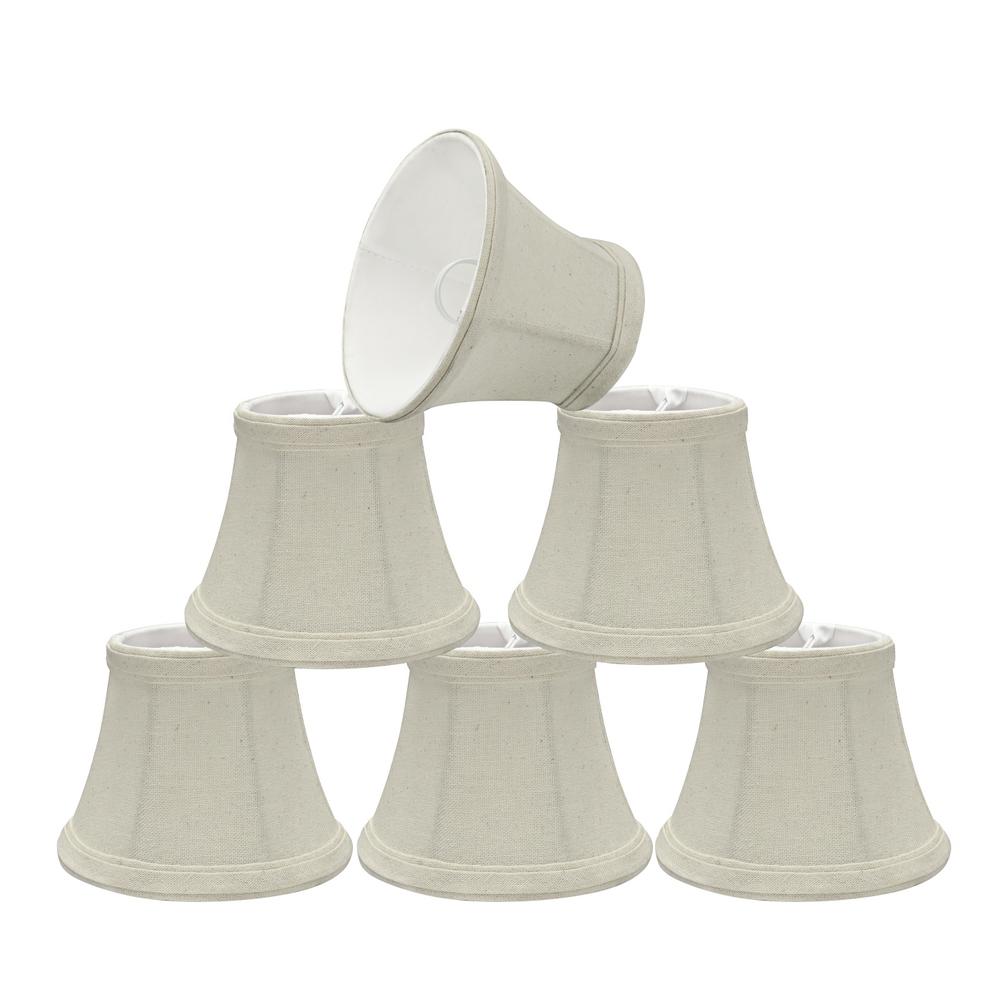 Globes Shades Ceiling Lighting Accessories The Home Depot Off White Bell Lamp Shade 6 Pack