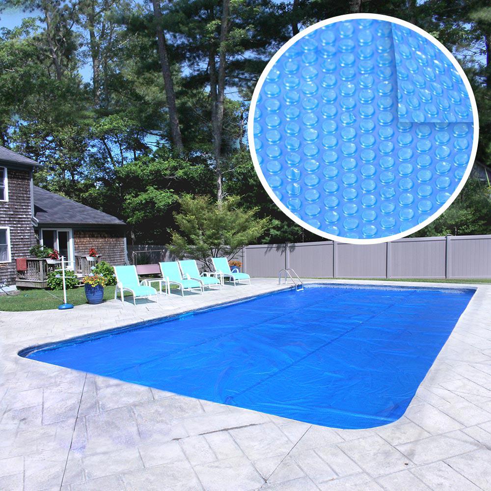 Solar Pool Covers Pools Supplies The Home Depot Rectangular Blue Solar Cover Pool Blanket