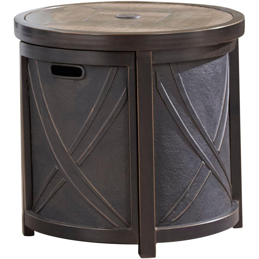 Hanover 25 In Square Aluminum Outdoor Side Table With Slat Hanover 25 In Square Aluminum Outdoor