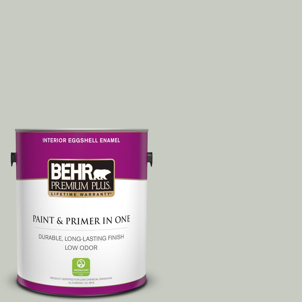 BEHR Premium Plus 1 gal. PPL80 Dynasty Celadon Eggshell Enamel Low