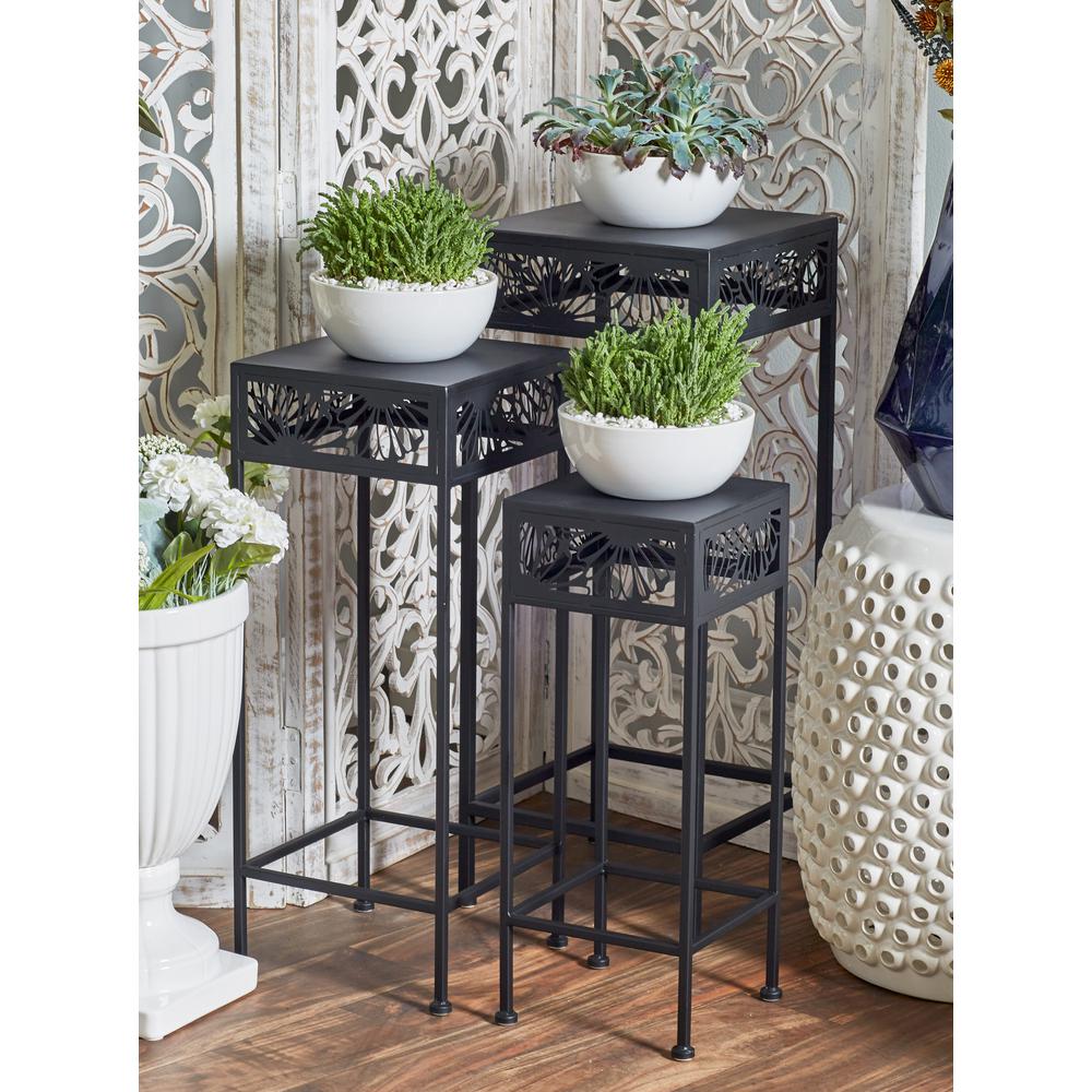 Black Iron Plant Stands (Set of 3)