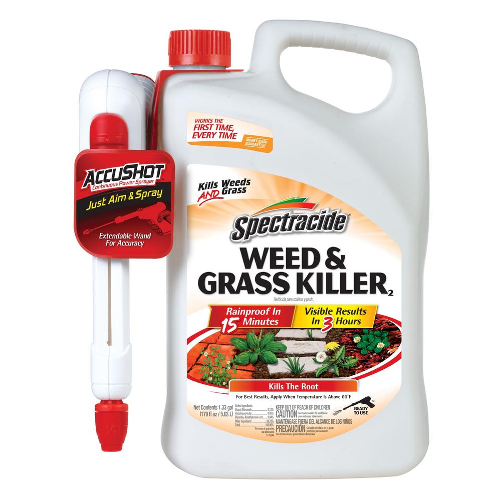 Spectracide Weed Grass Outdoor Liquid Spray Killer 1.3Gallon Accushot