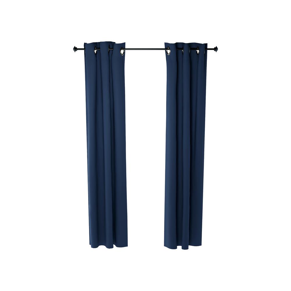 Furinno Collins Polyester Blackout Curtain In Dark Blue 52 In X
