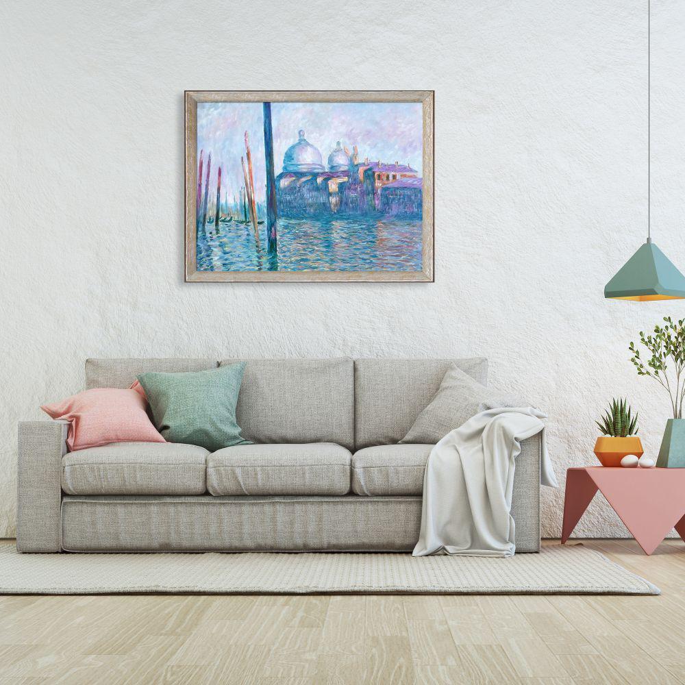 La Pastiche 44 In X 34 In The Grand Canal Venice With Silver Luna Frame By Claude Monet Framed Wall Art Mon1039 Fr x40 The Home Depot