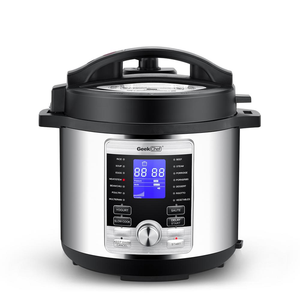 Geek Chef 6 Qt. Stainless Steel Electric Pressure Cooker with 17in1 MultiFunctionsGP60D