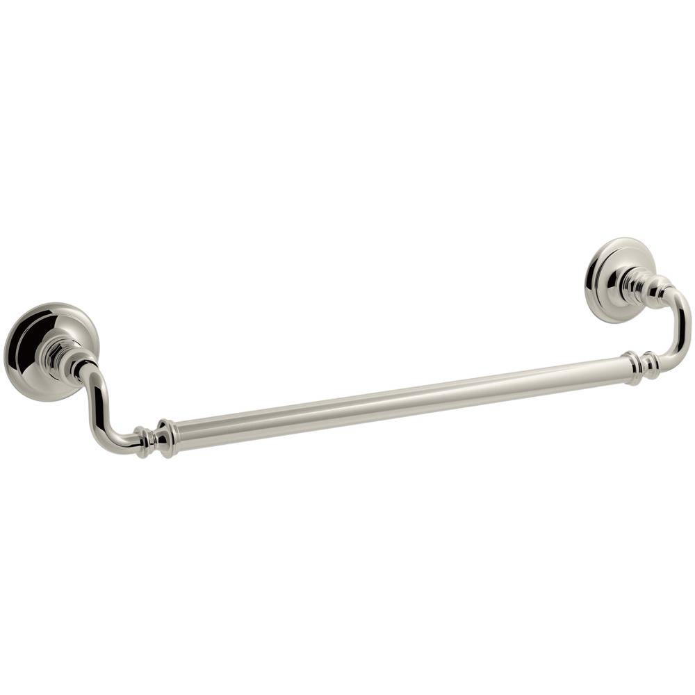 KOHLER Artifacts 18 in. Towel Bar in Vibrant Polished Nickel-K-72567-SN