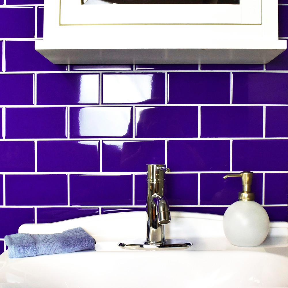 Merola Tile Park Slope Royal Blue 3 In X 6 Ceramic Wall Merola Tile Park Slope Royal Blue 3 In
