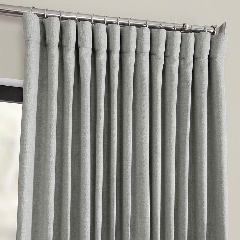 Exclusive Fabrics Furnishings Heather Gray Faux Linen Extra Wide