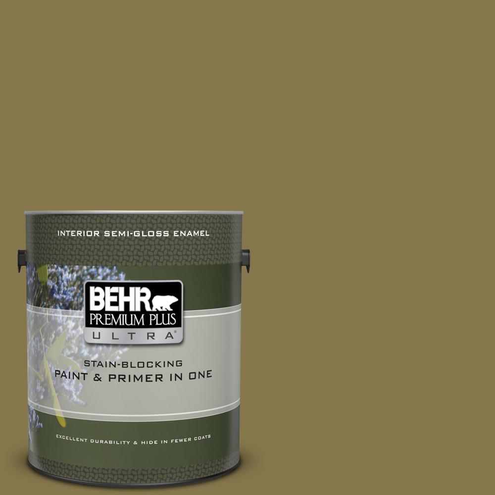 Behr Premium Plus Ultra 1 Gal M330 7 Green Tea Leaf Semi Gloss Behr Premium Plus Ultra 1 Gal M330 7 Green Tea Leaf Semi