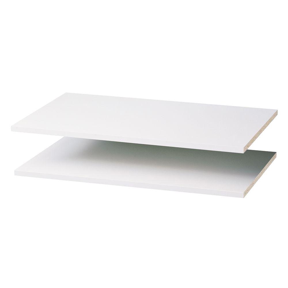 Wood Closet Shelves The Home Depot Classic White Shelf 2 Pack