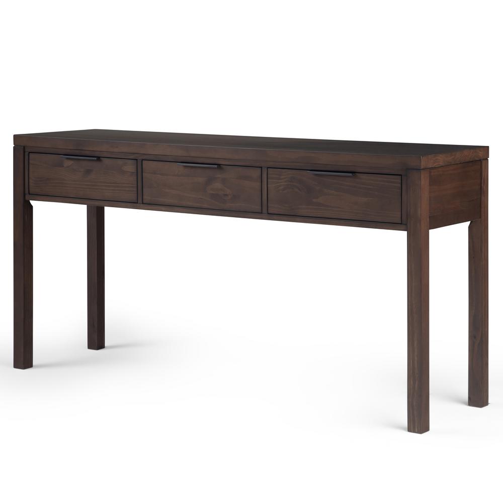 Simpli Home Hollander Solid Wood 60 In Wide Modern Contemporary Console Table Warm Walnut Brown Axchll 03w The Depot - Extra Large Hallway Console Table Simpli Home Hollander Solid Wood 60 In Wide Modern Contemporary Console Table Warm Walnut Brown Axchll 03w The Depot - Extra Large Hallway Console Table
