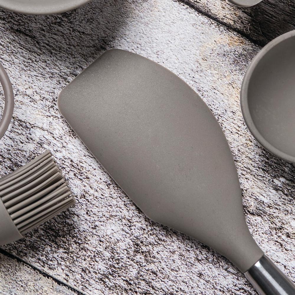 Nisaku 5 in. Stainless Steel Wooden Handle SpatulaNJP415 The Home Depot