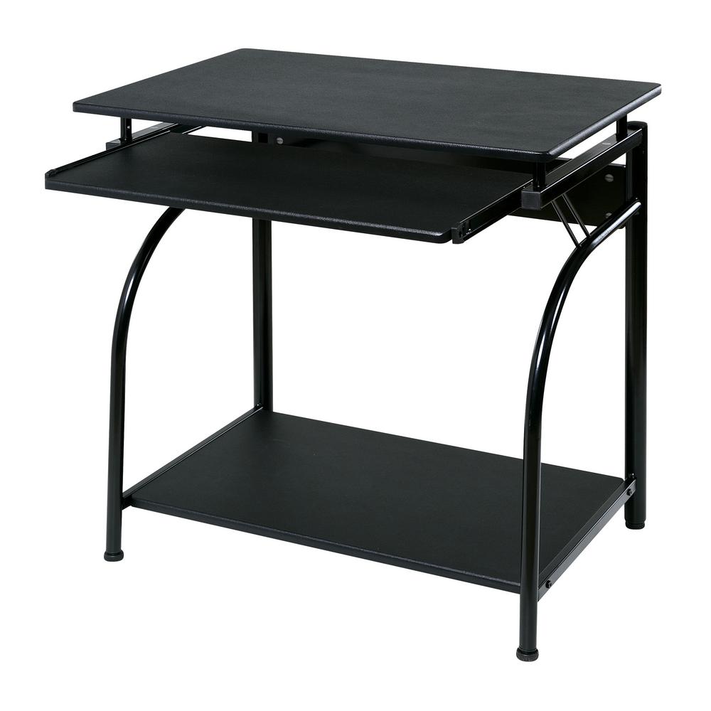 OneSpace Black Stanton Computer Desk with Pullout Keyboard Tray-50-1001