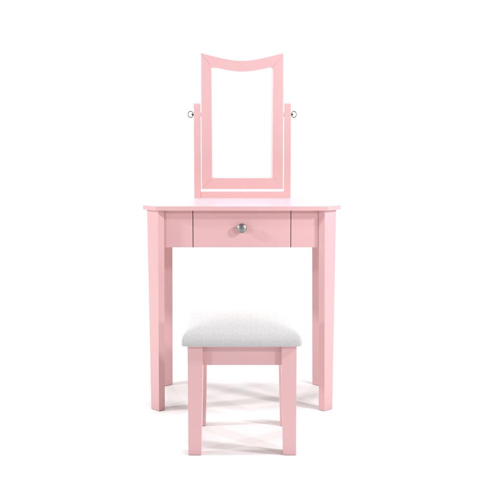 Furniture Of America Lucerne 2 Piece Pink Vanity Set Idf Dk6360pk The Home Depot