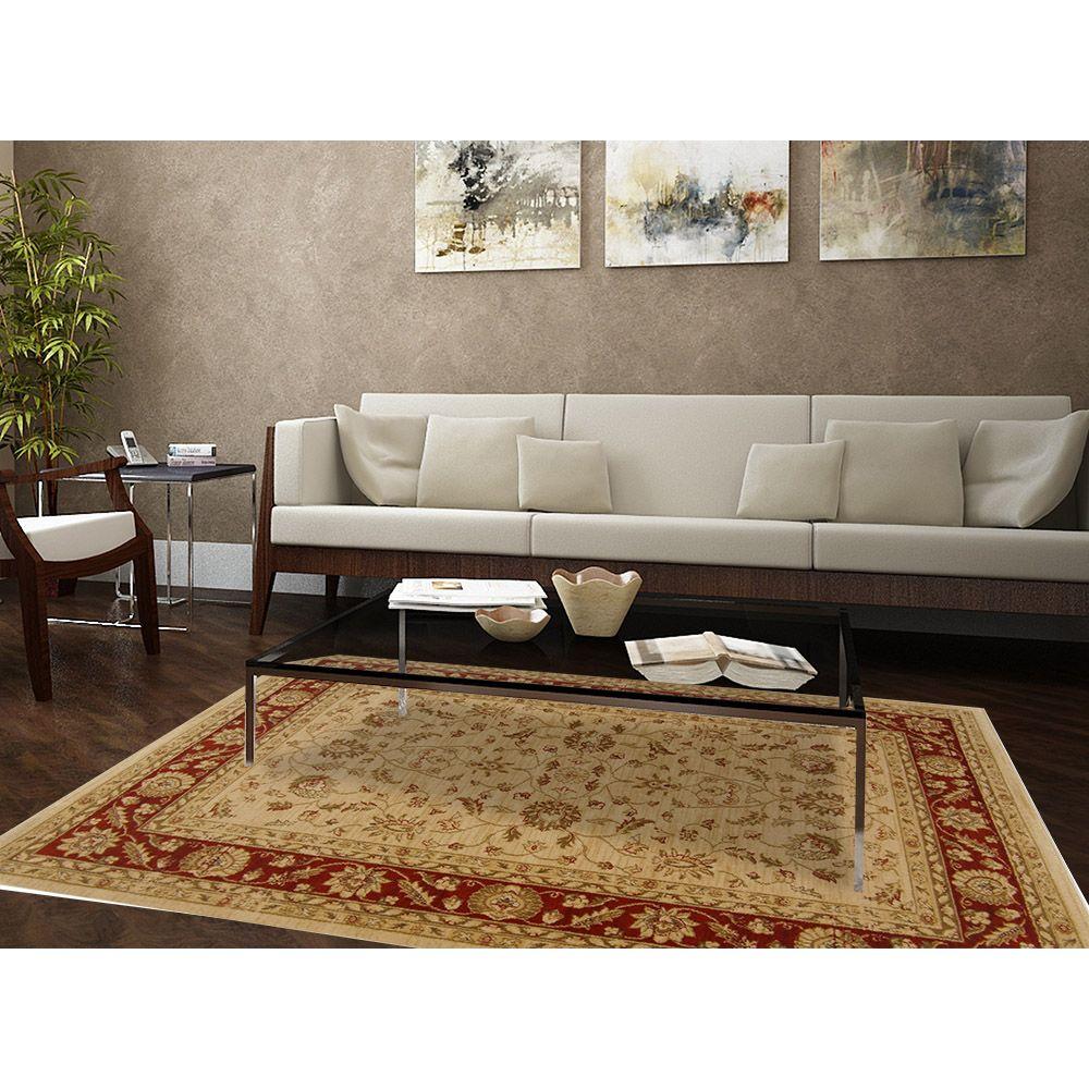 Home Dynamix Antiqua Cream Red 7 Ft 8 In X 10 2 Indoor Home Dynamix Antiqua Cream Red 7 Ft 8 In X 10