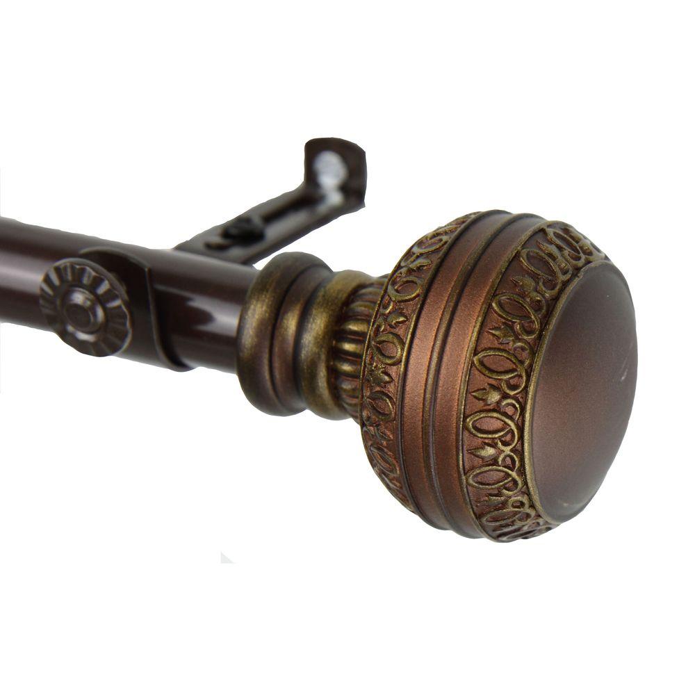 Rod Desyne 48 In 84 In Telescoping Single Curtain Rod In Cocoa
