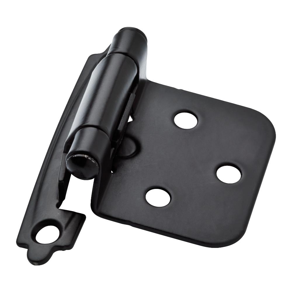 Liberty 3/8 in. Flat Black SelfClosing Overlay Hinge (1Pair)H0103AZ