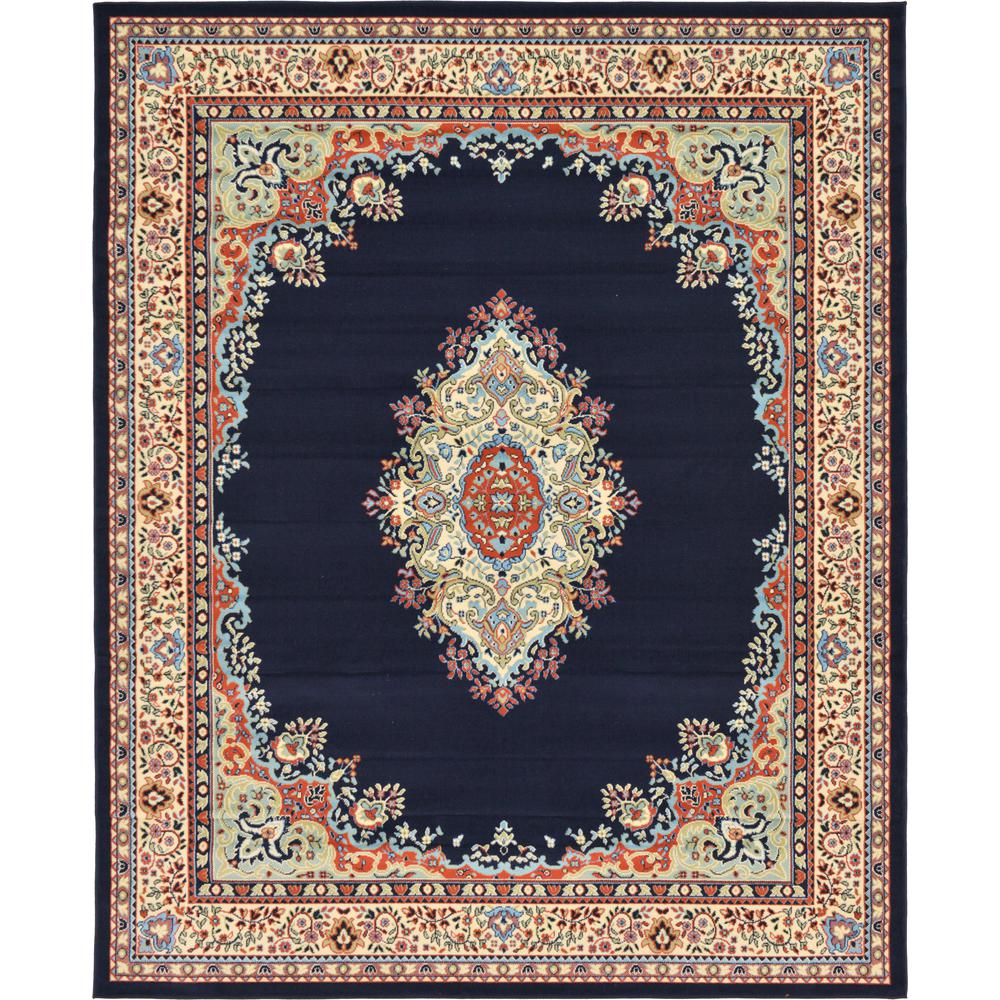 Unique Loom Reza Washington Navy Blue 8 0 X 10 Area Rug