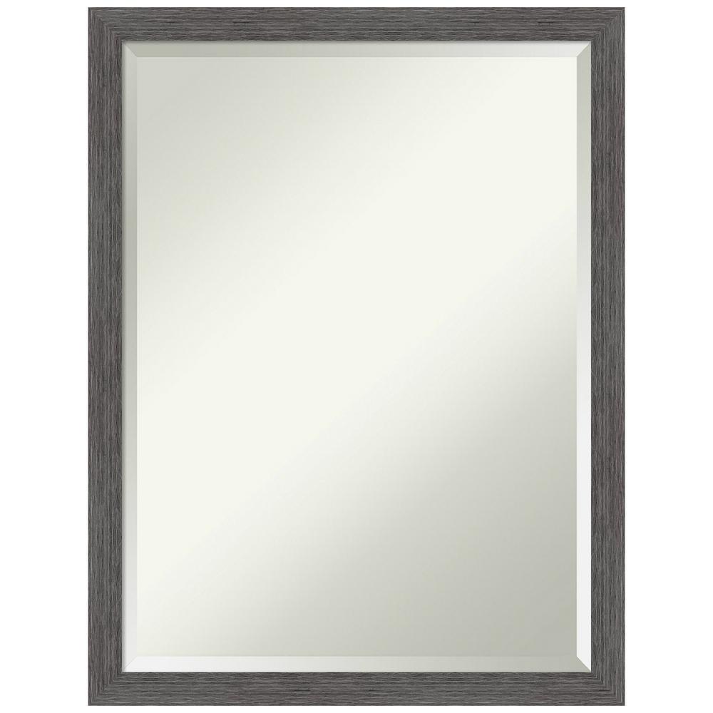 amanti plank pinstripe vanity thin framed rustic mirror bathroom grey rectangle
