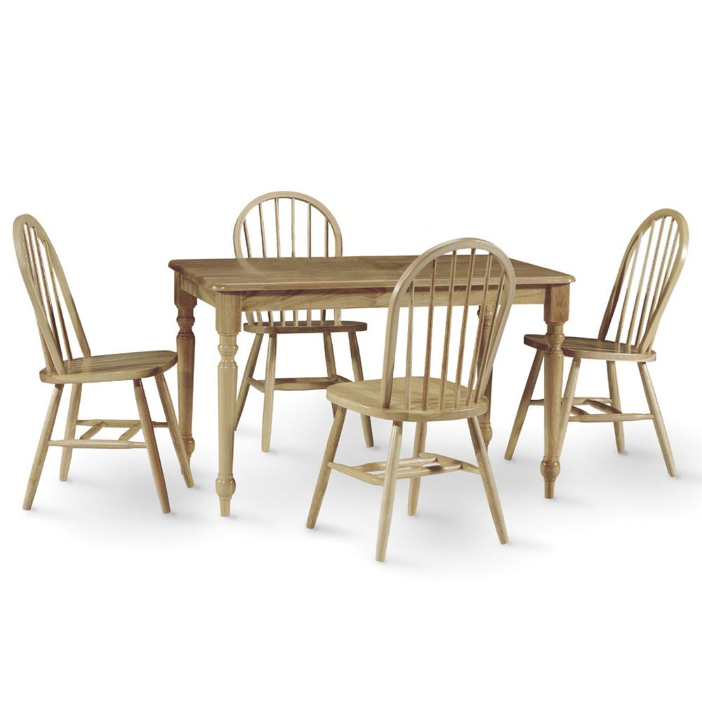 International Concepts 5 Piece Natural Dining Set K01 3048 C212 4 International Concepts 5 Piece Natural Dining Set