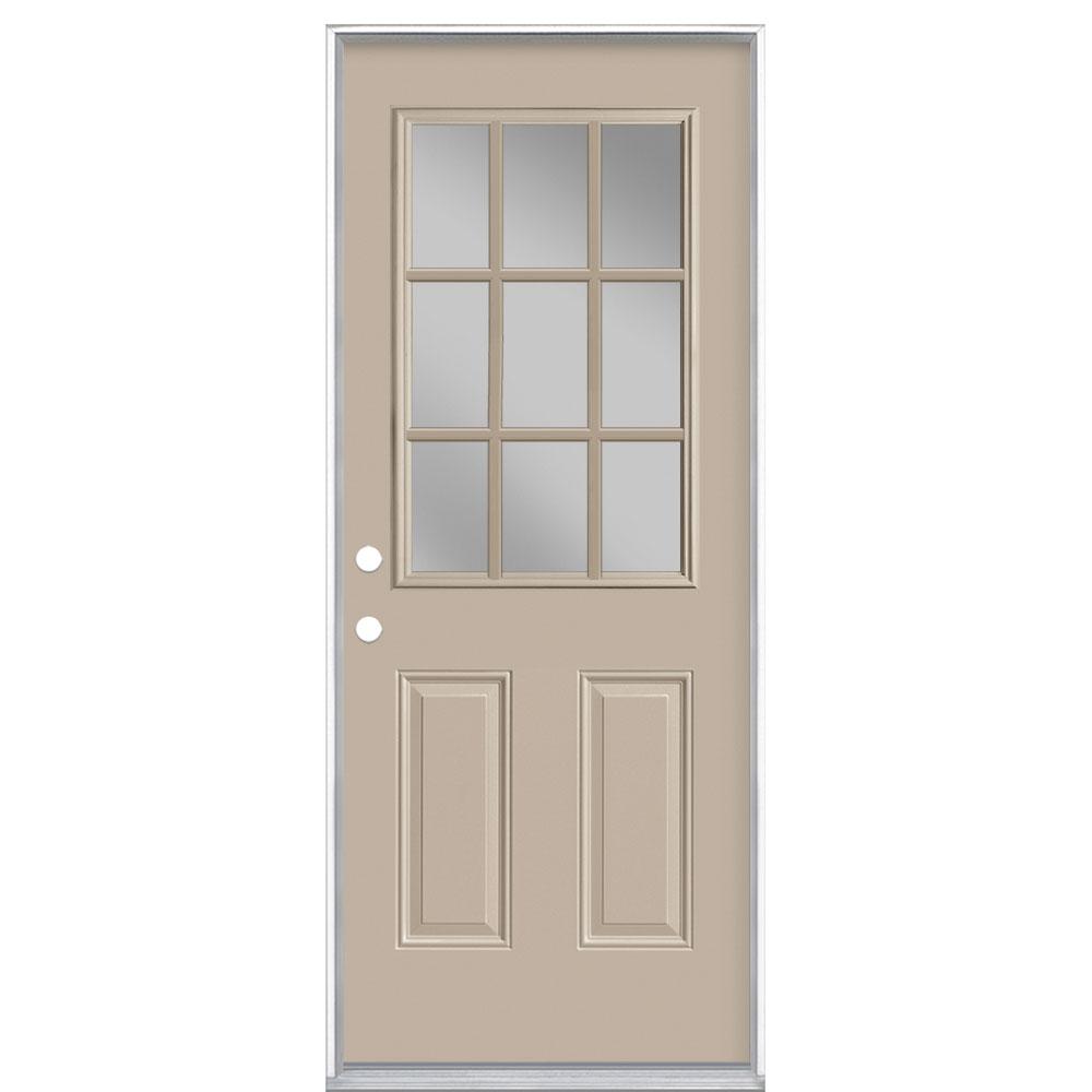 Masonite 32 in. x 80 in. 9 Lite RightHand Inswing Painted