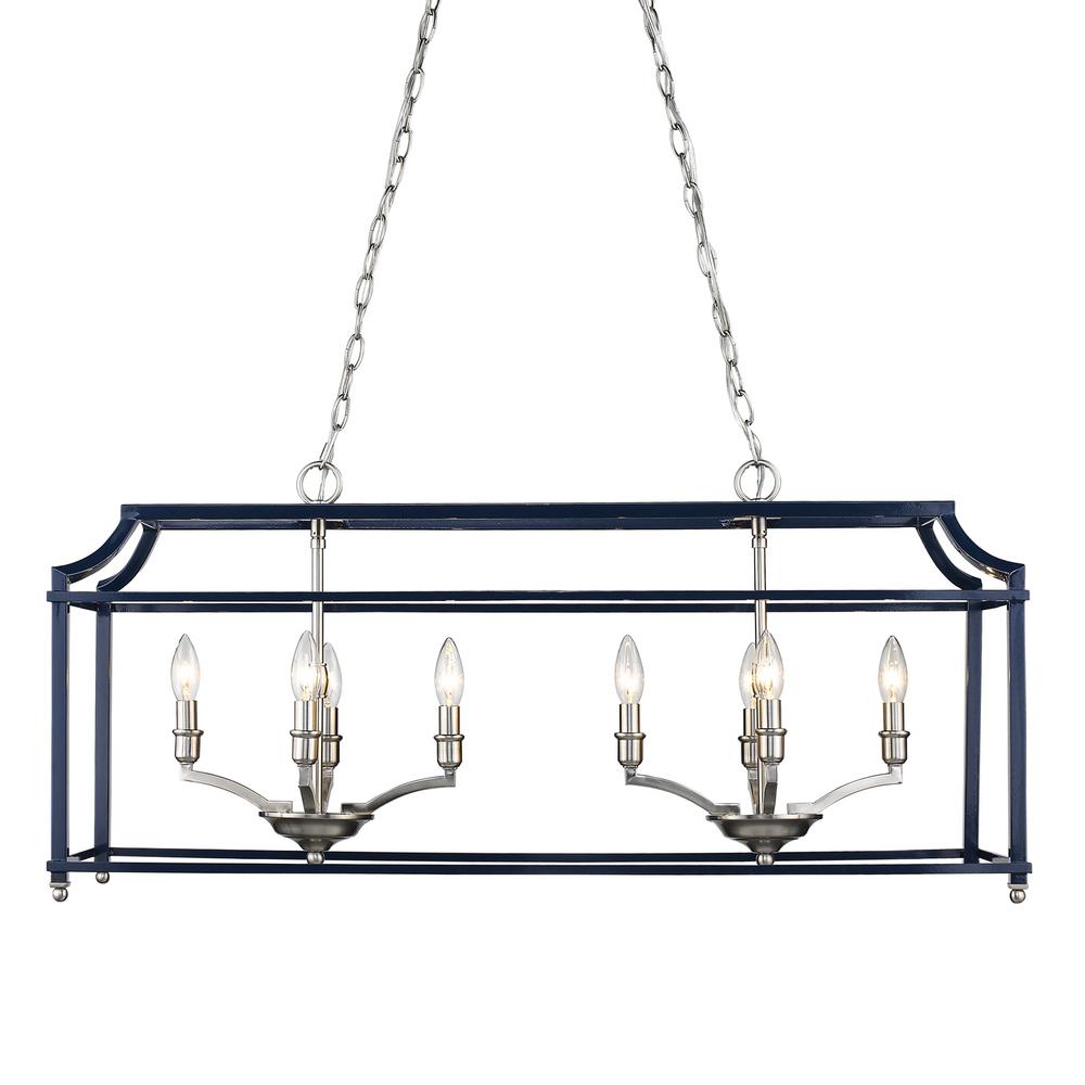 Navy blue chandelier