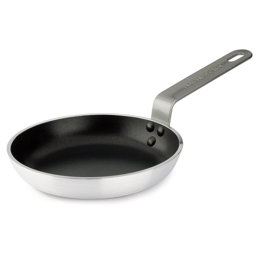Hercules 7.9 in. Aluminum Fry Pan with Professional Handle and Platinum