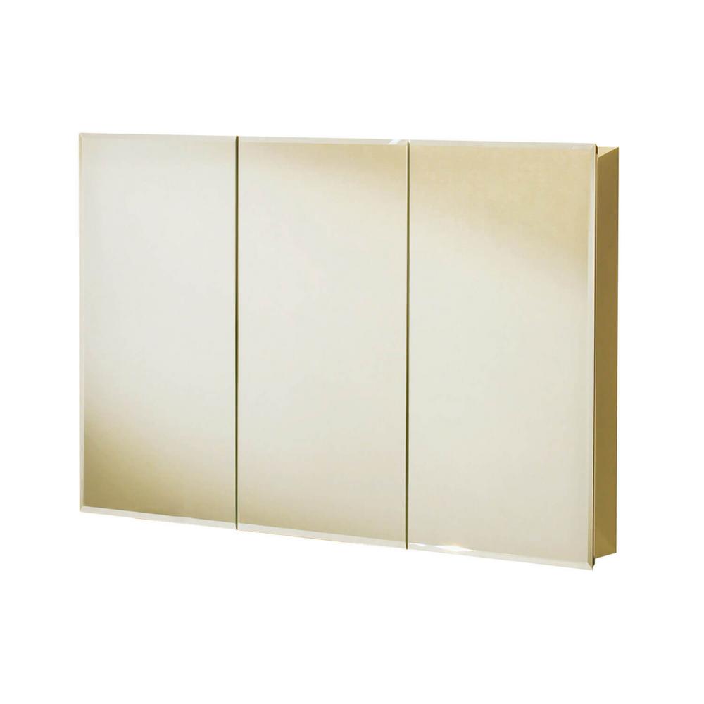 Maax Tv4831 48 In X 31 In Recessed Or Surface Mount Medicine Cabinet In Tri View Beveled Mirror 126533 801 084 000 The Home Depot