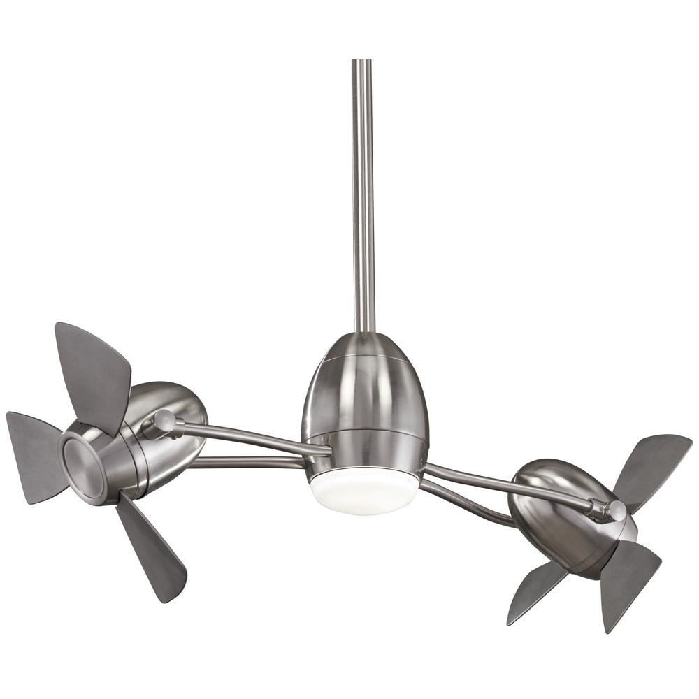 Minka Aire Cage Free Gyro 37 In Integrated Led Brushed Nickel