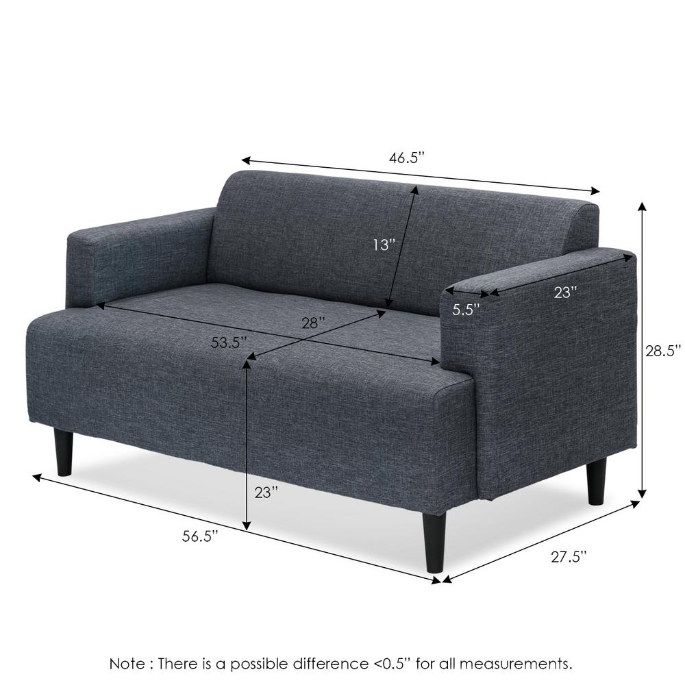 Furinno Simply Home Modern Dark Grey Fabric Sofa Sf808dgy The 4