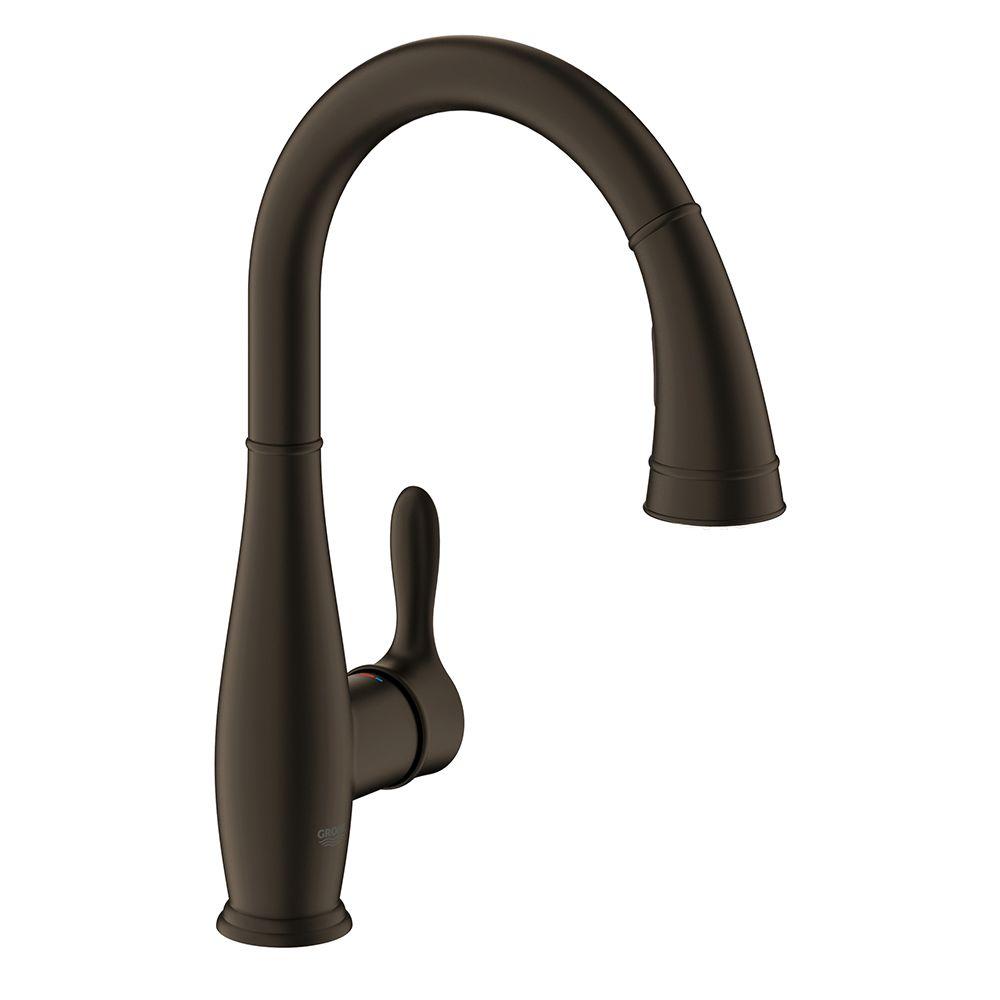 GROHE Parkfield Single-Handle Pull-Down Sprayer Kitchen ...