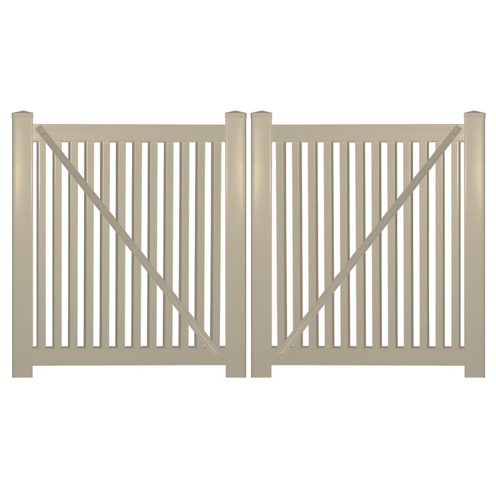 Weatherables Davenport 7 8 Ft X 5 Ft White Vinyl Semi Privacy Fence Gate Kit Dwsp Alt 5x47 The Home Depot