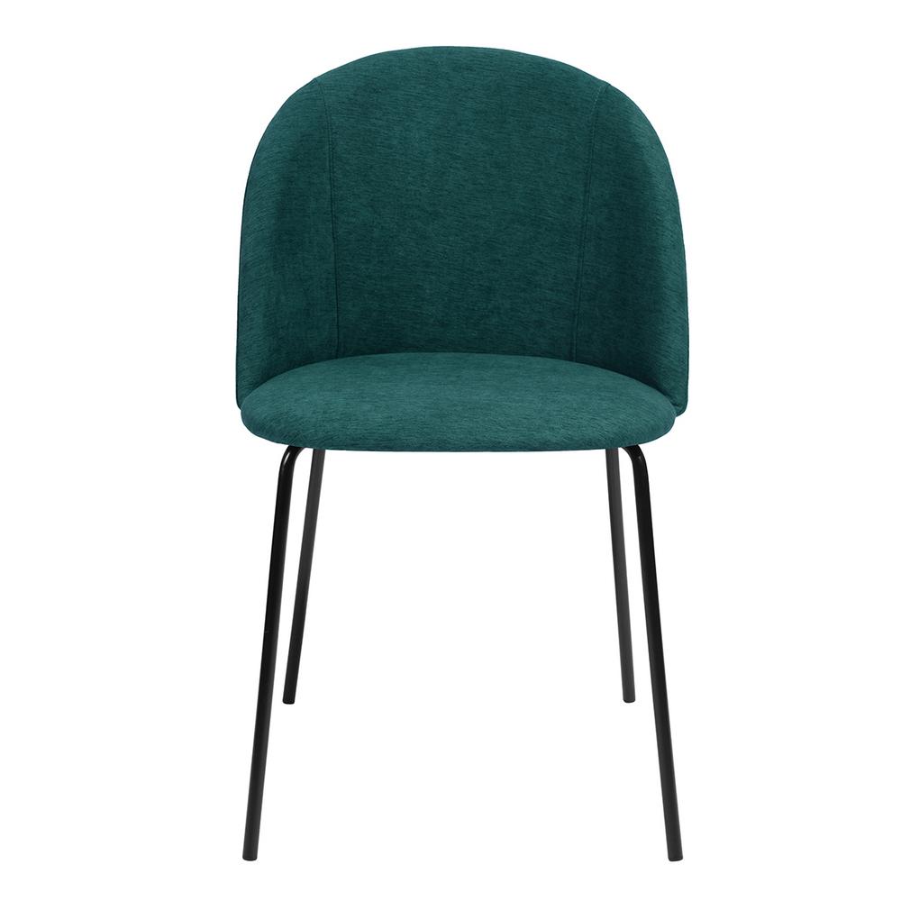 Unbranded Teal Upholstered Dining Chair Teal Fabric Seat And Iron Tube Kitchen Puzzle Teal The Home Depot