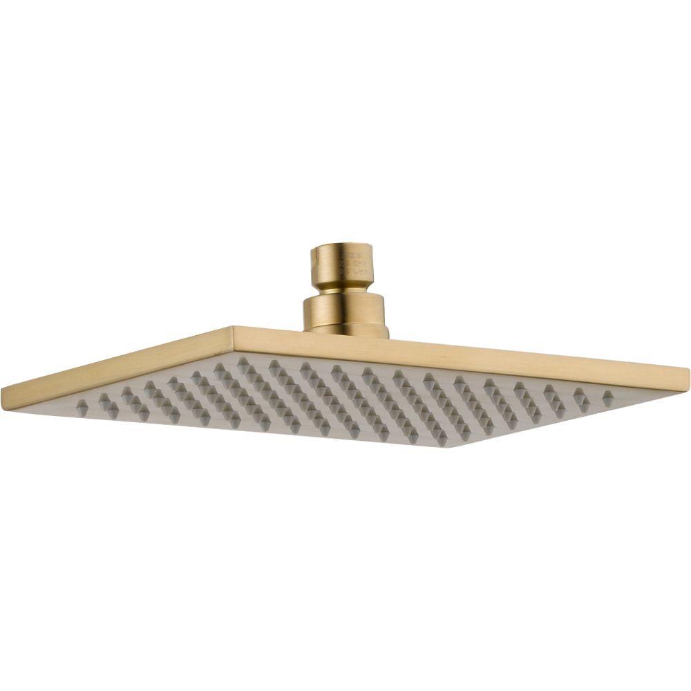 Delta Vero 1 Spray 8 6 In Single Wall Mount Fixed Rain Shower Head In Champagne Bronze