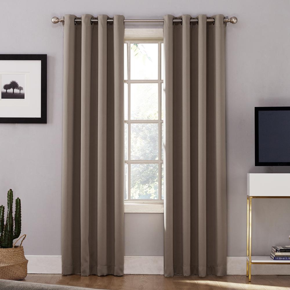 Brown Curtains Drapes Window Treatments The Home Depot