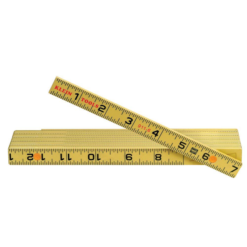 Klein Tools 6 ft. Fiberglass Folding Ruler9116 The Home Depot