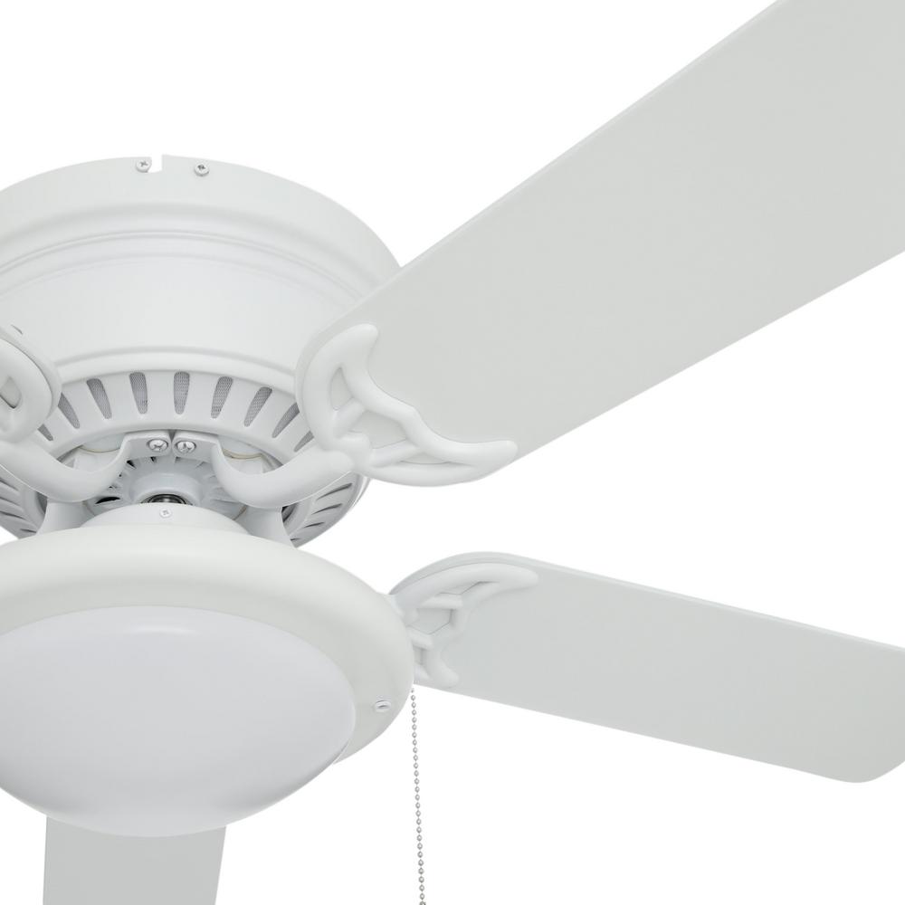 Hugger 44 In Led Matte White Ceiling Fan Al383cp Mwh The Home Depot Led Matte White Ceiling Fan Al383cp Mwh