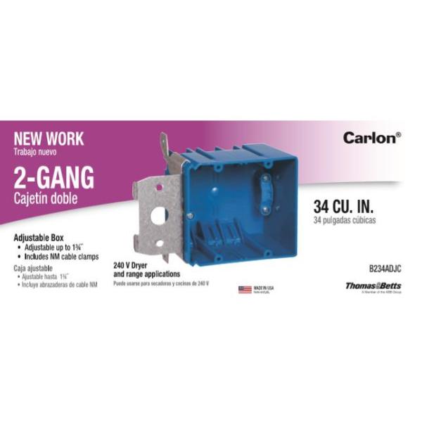 Carlon 25 Cu In New Work Round Hard Shell Ceiling Electrical Box Bh525a Upc The Home Depot