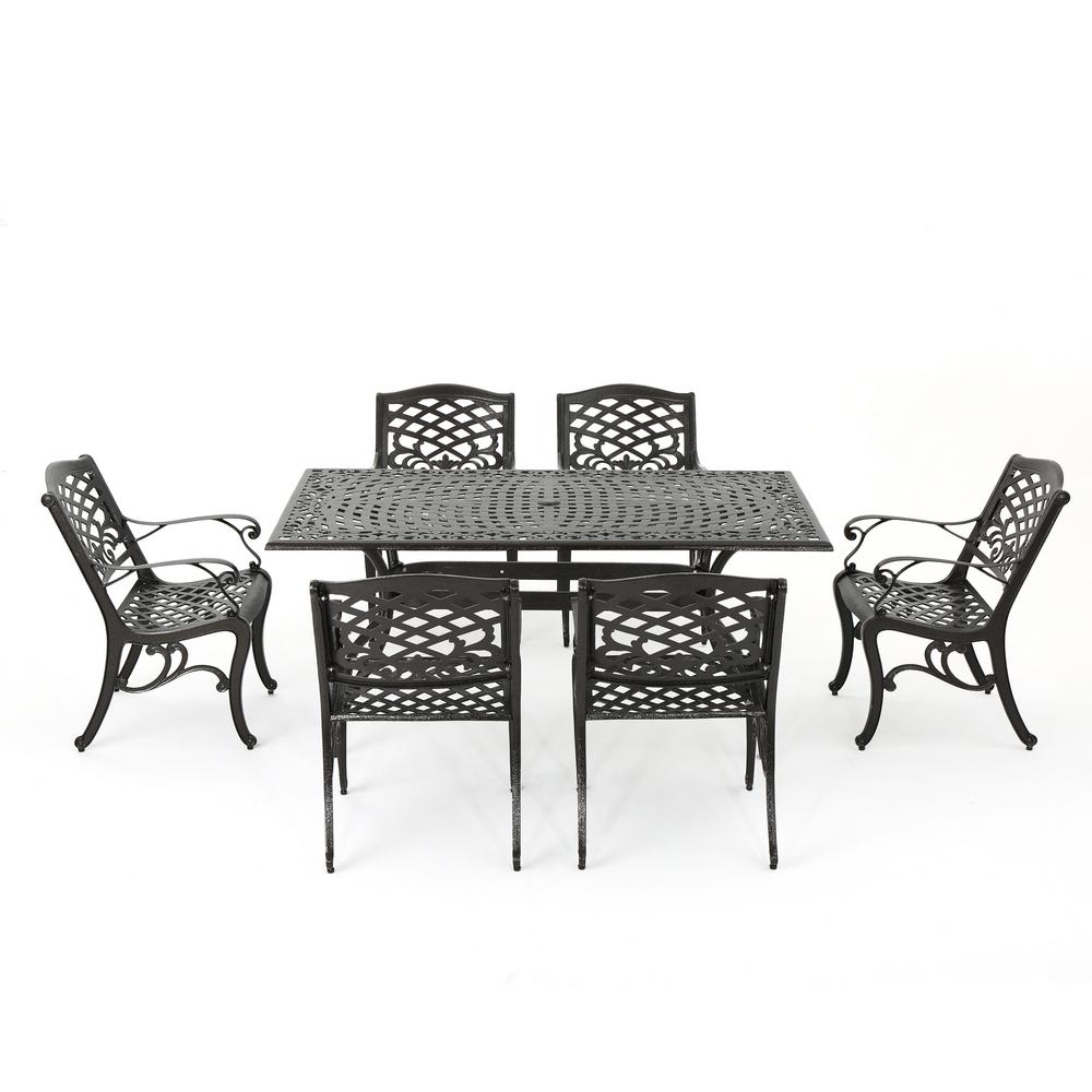 Cast Aluminum Bronze Patio Dining Sets Furniture The Home Depot - 7 Piece Cast Aluminum Patio Furniture Cast Aluminum Bronze Patio Dining Sets Furniture The Home Depot - 7 Piece Cast Aluminum Patio Furniture