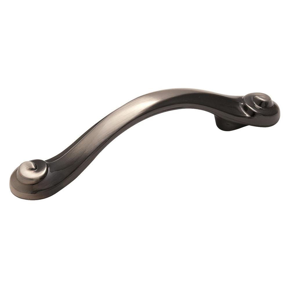 Amerock Pewter Drawer Pulls Cabinet Hardware The Home Depot
