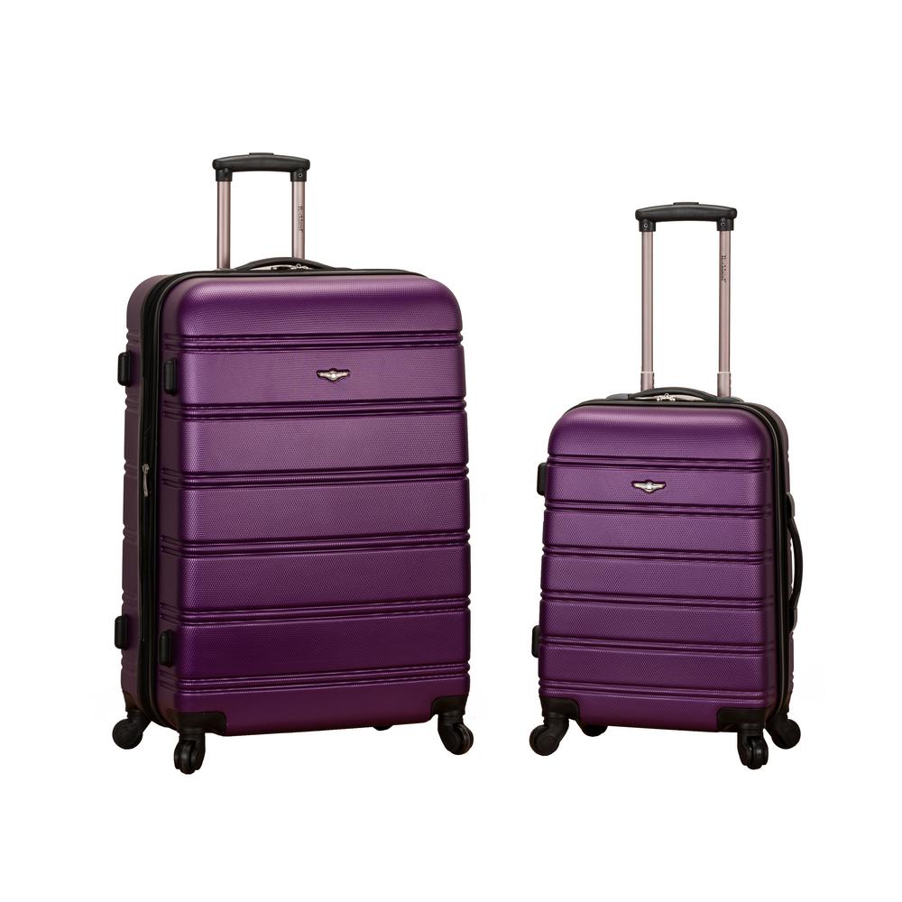 Rockland Melbourne Expandable 2-Piece Hardside Spinner Luggage Set, Purple was $340.0 now $102.0 (70.0% off)