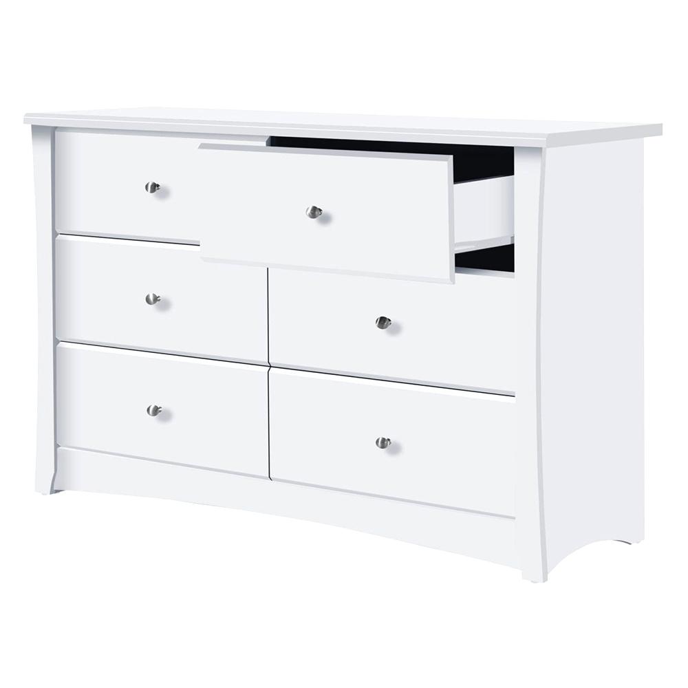 crescent 6 drawer double dresser